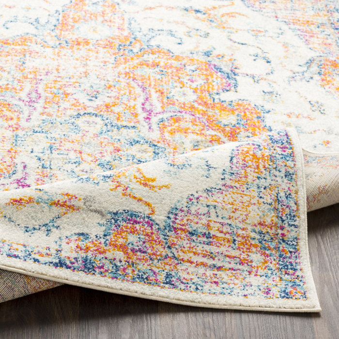 Kelly Clarkson Home Belmont Oriental Orange / Navy Area Rug & Reviews